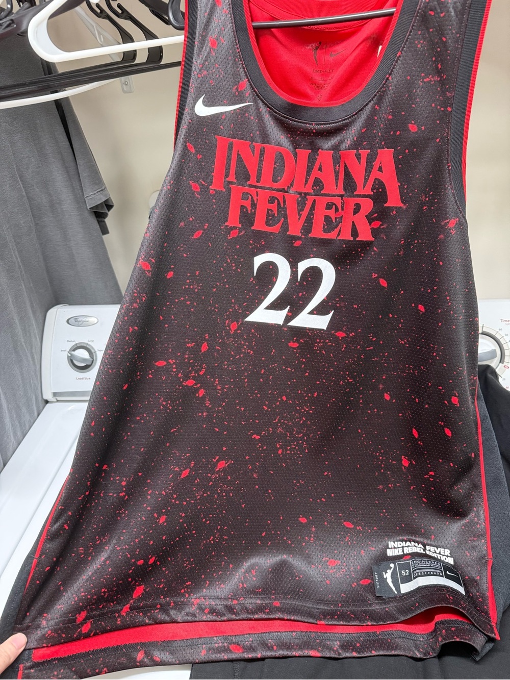 Indiana Fever #22 Stranger Things Mike Rebel Edition XL Basketball Jersey. NWT